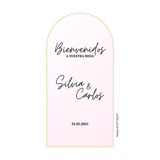 Vinilo adhesivo – «Bienvenidos a nuestra boda» 💗
