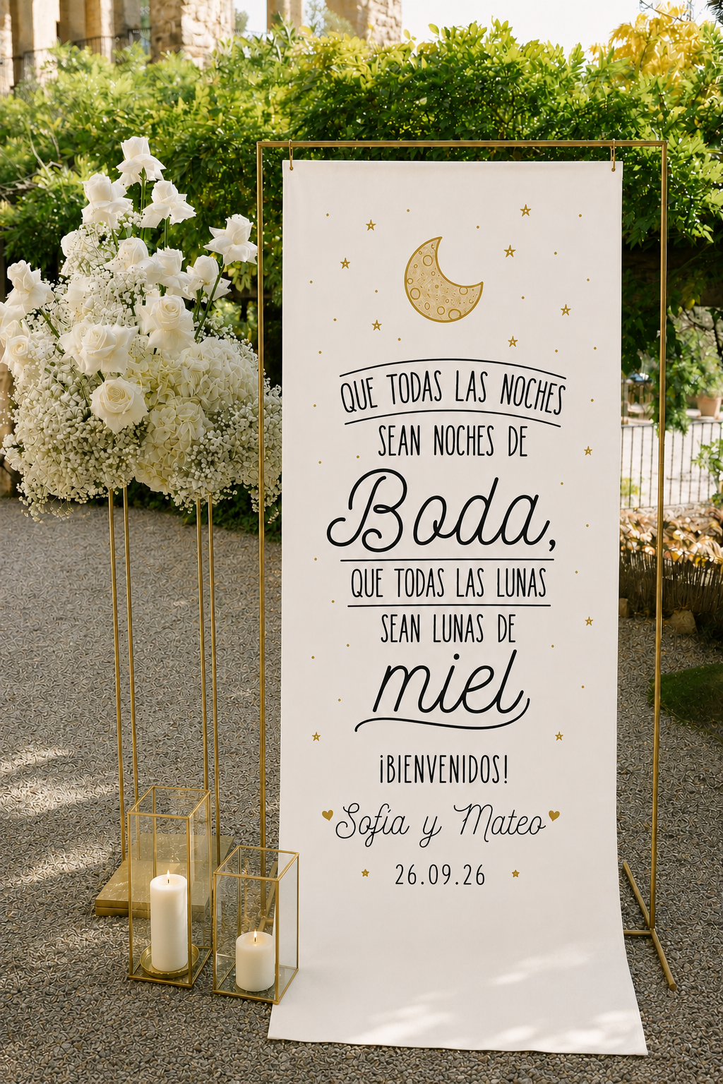 Cartel Bienvenida «Todos las lunas🌙»