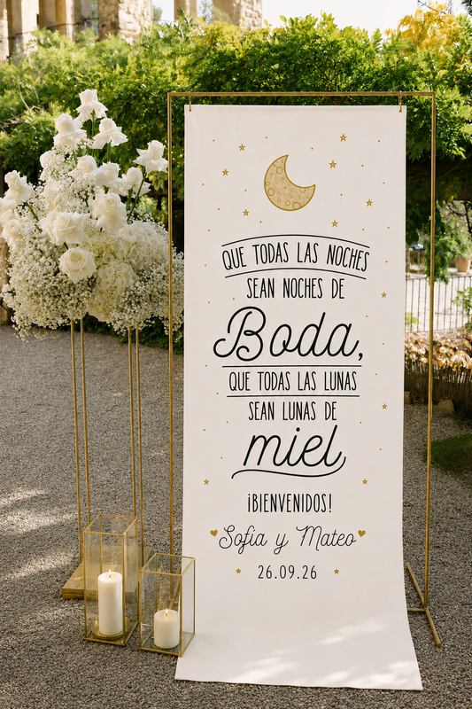 Cartel Bienvenida «Todos las lunas🌙»